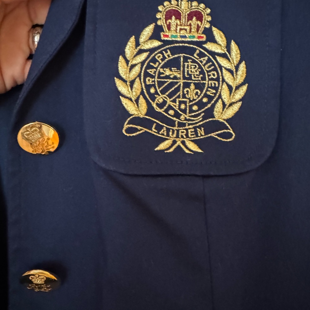 Ralph Lauren Dark Blue Jacket with Gold Crest - Picture 5 of 5